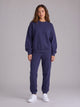 Women's Oversized Crew Neck Tracksuit Set in navy