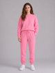 Women's Oversized Crew Neck Tracksuit Set in pink