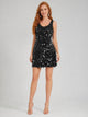 Women's Sequin Party Mini Dress in black