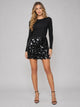 Women's Sparkling Sequin Mini Skirt in black