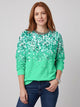 Women's Glitter Gradient Sparkle Jumper in green