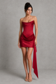 Women's Strapless Satin Corset Mini Dress
