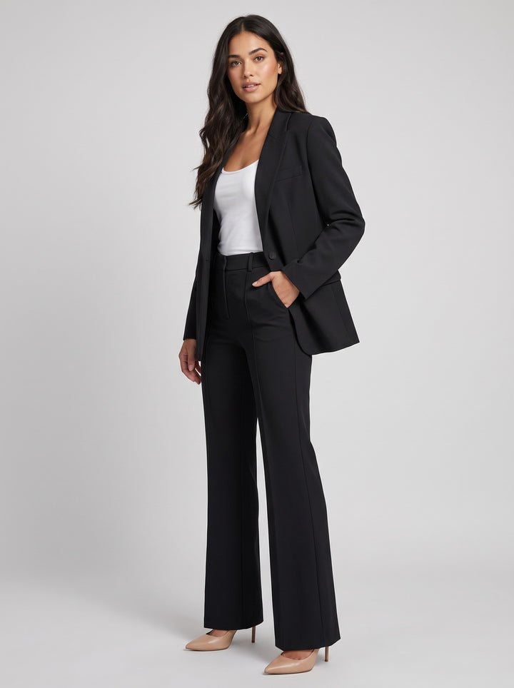 Women's Tailored Two-Piece Trouser Suit in black