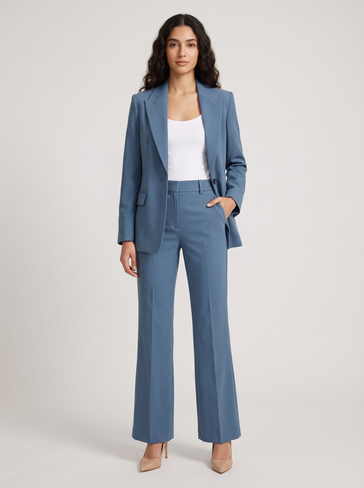 Women's Tailored Two-Piece Trouser Suit in blue
