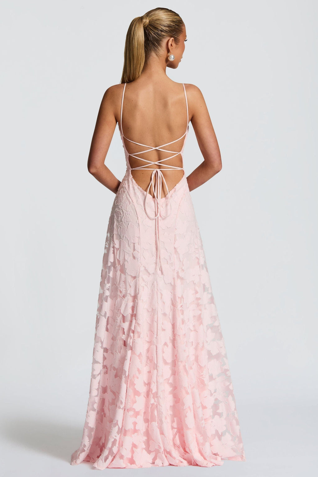 Women's floral cowl neck maxi dress with spaghetti straps and flared skirt