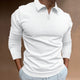 Men's Ribbed Open-Collar Polo Jumper