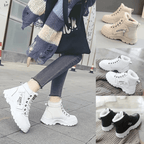 Women's high-top winter boots with faux fur collars