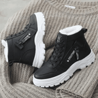 Women's high-top winter boots with faux fur collars