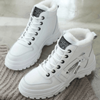 Women's high-top winter boots with faux fur collars